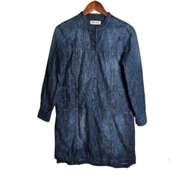 Madewell Blue Denim Dress - Picture 1 of 5